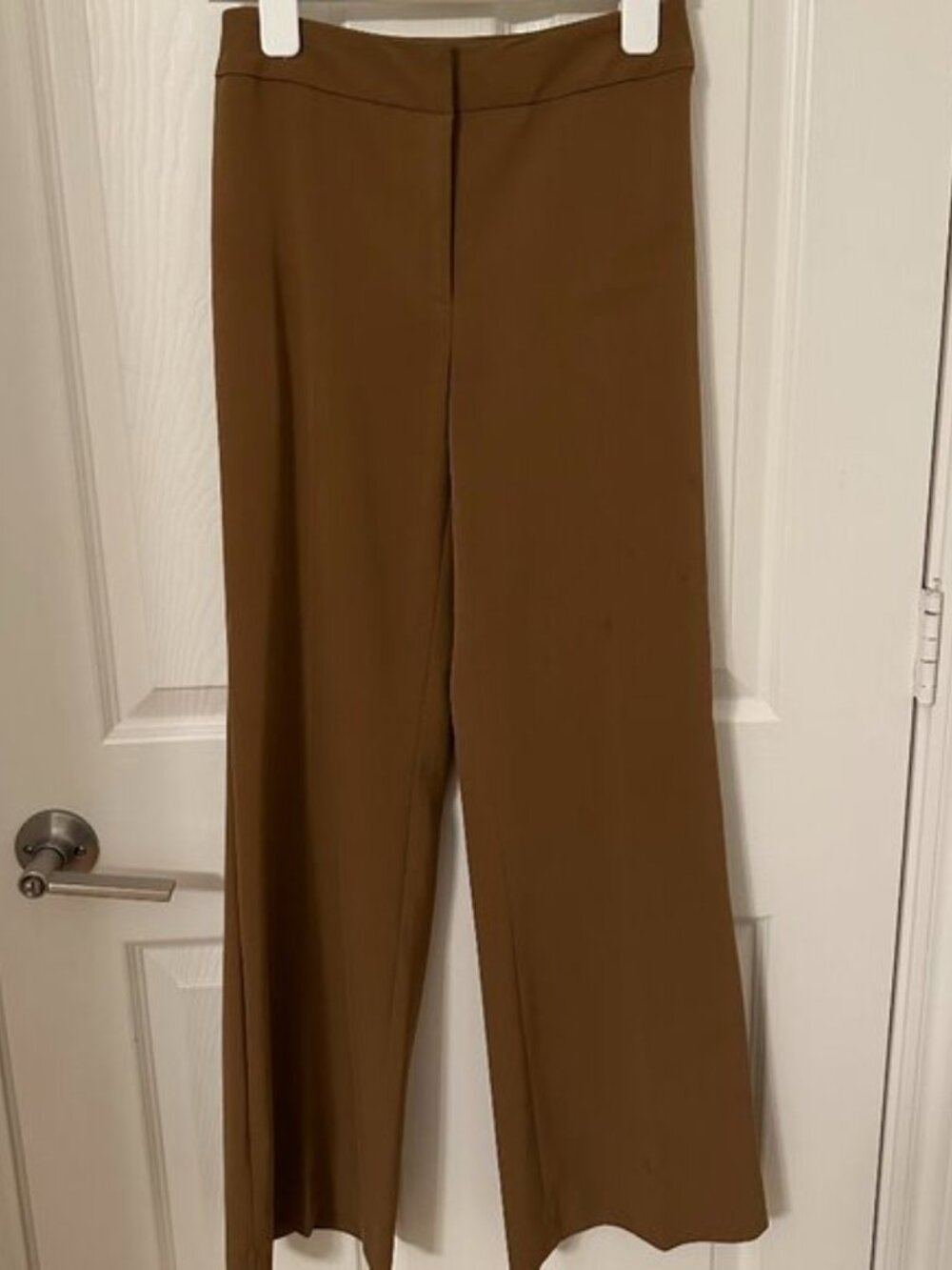 Vintage Oscar de la Renta Brown High Rise Wide Leg Trousers